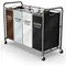 Laundry Sorter 4 Section, Separated Laundry Hamper Cart with Wheels and Removable Bags, Rolling
