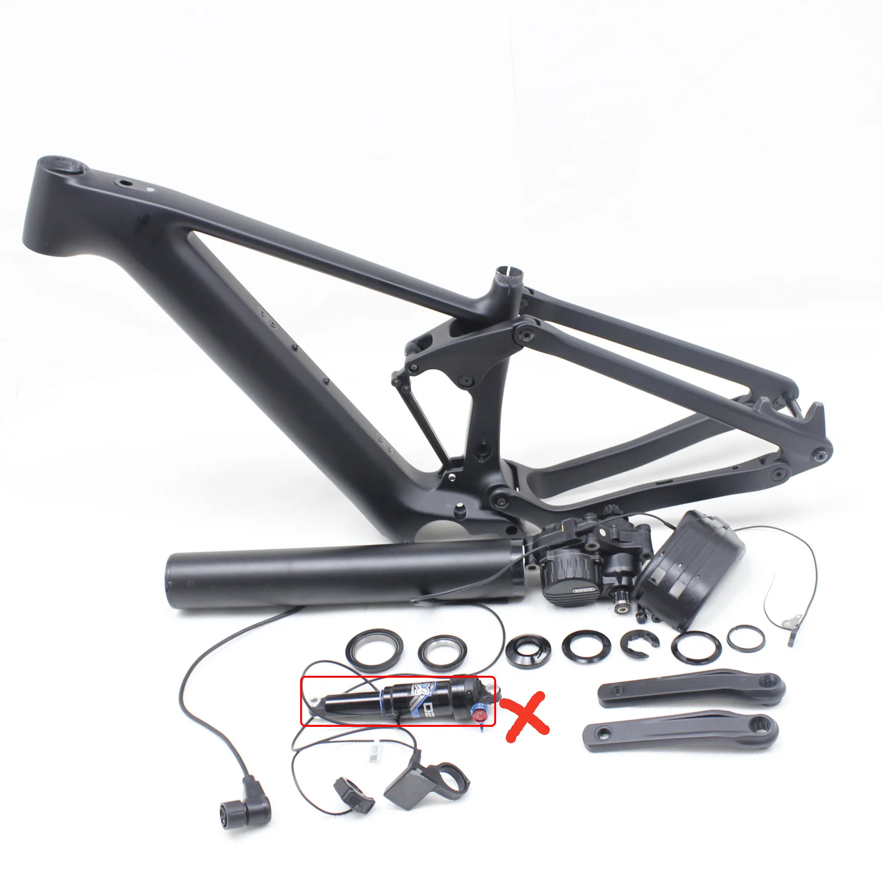 CEF50 Mountainbike Vollcarbon Vollgefedung Scheibenbremse Elektrische Stromunterstützung Fahrradrahmen MTB 29er Image