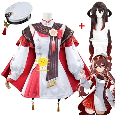 Spiel Hu Tao Cosplay Genshin Impact Cosplay Kostüme Laterne Rite Hu Tao Kleid Perücke Zubehör Halloween Karneval Cos Erwachsene Frauen Image