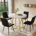 Ensemble de table à manger 5 pièces, ensemble de table à manger moderne, ensemble de table de cuisine table de cuisine ronde de 80 cm de diamètre, avec 4 chaises