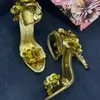 Gold Bling Sandalen Frauen Elegante Glänzende Leder Runde Kappe Schnalle Offene spitze High Heels Schuhe Weibliche Party Trendy Sexy Sandalen