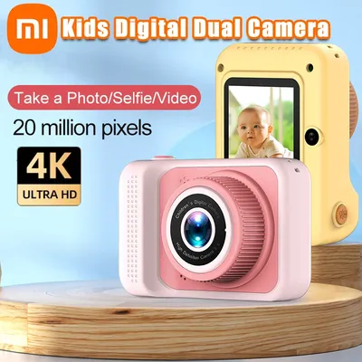 Xiaomi 4K Digital Camera 2000W Pixels Dual-camera Mini HD Eye Protection Screen1080P Built-in Game Shock Recording Kids Camera