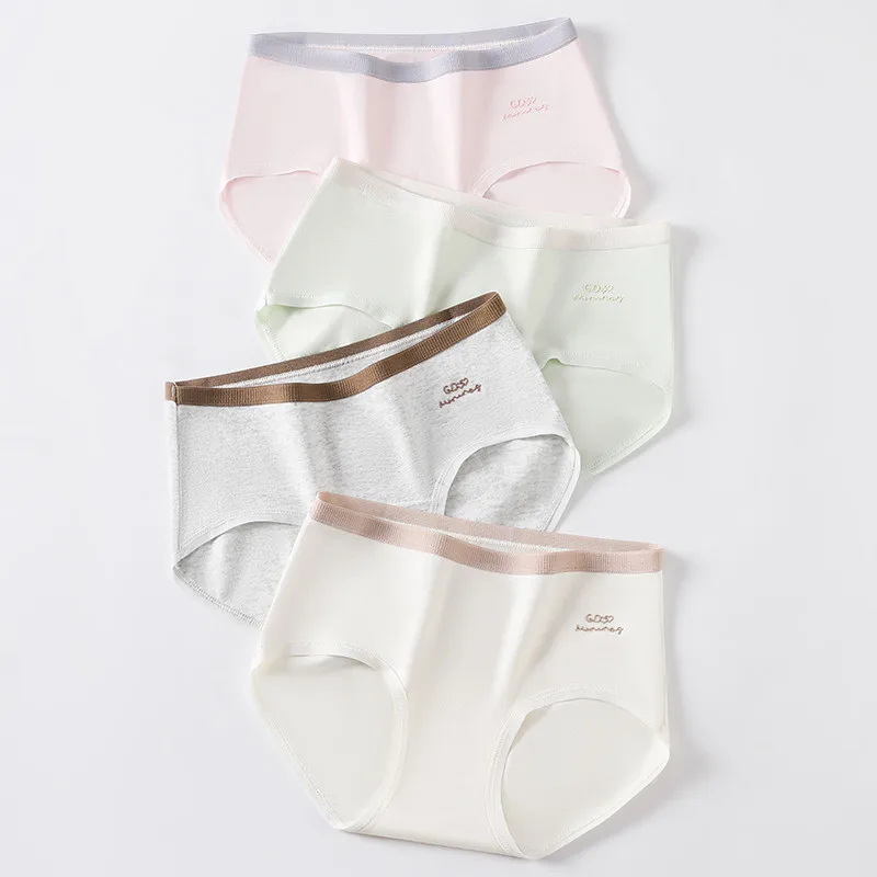 Sexy dünne Unterwäsche Damenhöschen weiche bequeme atmungsaktive Unterwäsche aus reiner Baumwolle mittlere Taille Slips Dessous Image