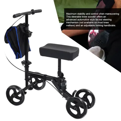 Knee Scooter Steerable Adjustable Foot Injury Recovery Knee Walker Leg Walker Knee Scooter Healthy
