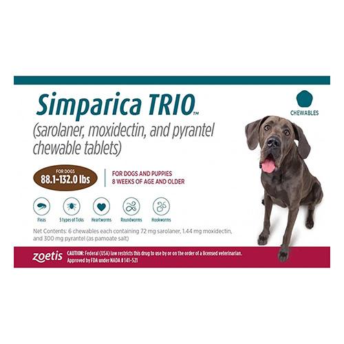 Simparica Trio für Hunde über 88 lbs (Braun) 12 Dosen
