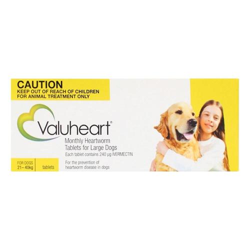 Valuheart für große Hunde 45-88 lbs Gold 12er Pack