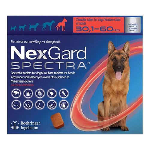 Nexgard Spectra Tab Xlarge Hund 66-132 Lbs Rot 3 Pack
