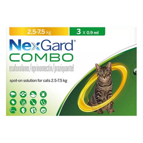 Nexgard Combo für Katzen 5.5lbs - 16.5lbs 3er Pack