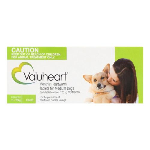 Valuheart für mittlere Hunde 23-44 lbs Grün 6er Pack