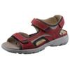 Sandale WALDLÄUFER, Damen, Gr. 4 (37), rot, Nubukleder, sportlich, Schuhe, Sommerschuh, Outdoorschuh, Keilabsatz, in Trekking-Optik, H-Weite
