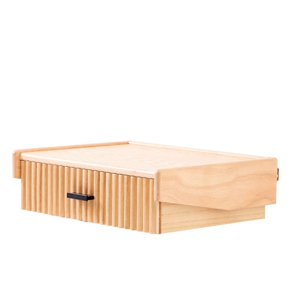 Table de chevet murale en bois naturel