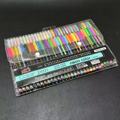 TEMU Premium 60/ Metallic & Fluorescent Gel Pen--100-colors Pen Refills, Sparkling Neutral Pen For School/office--glitter Ballpoint Pen For Art Drawing, Writing, Coloring, Doodling & Highlighting Image