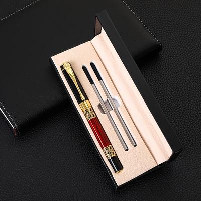 TEMU Luxury Ballpoint Pen 1pc+2pcs Refills+1pc Gift Box, High Quality Roller Ball Pens, Metal Ballpoint Pens, Smooth Writing, Business, Office, School, Christmas, Father's Day, Day, Birthday Gifts Image