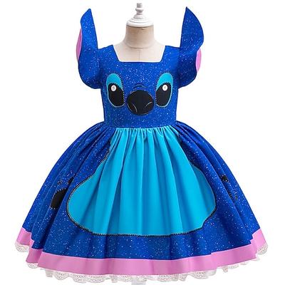 Blaues Monster Blauer Außerirdischer Kleid Outfits Kostüm Abenteuerfilm Cosplay Film Cosplay for Mädchen Kinder Halloween Karneval Welttag des Buches Leistung Pädagogisches Ankleiden Verkleidung für Image