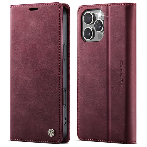 Handy Hülle Handyhüllen Für iPhone 17 Air iPhone 16 15 14 Pro Max Plus iPhone 16e iPhone 13 12 11 Pro Max Mini Magnetische Adsorption Brieftaschenhülle Flip-Cover Magnetisch Vollschutz Ständer TPU Image