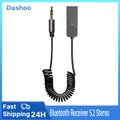Ricevitore Bluetooth 5.2 Dongle stereo USB a jack AUX da 3,5 mm Adattatore audio wireless per auto