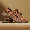 Sommer Männer Sandalen Aus Echtem Leder Herren Casual Schuhe Outdoor Männer Leder Sandalen für