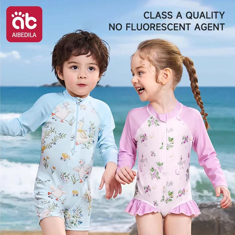 Sommer Baby-Jungen Kleinkind Kurzarm Rashguard Schwimmen Badeanzug Set Kurzarm Runde Kragen Sonnenschutz Badeanzug Image