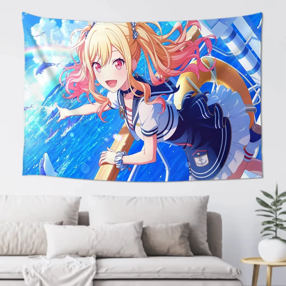 Tenma Saki Animationsspiel P-Projekt S-Sekai Wandteppich Raumdekoration Wandtuch Party Hängender Hintergrund Raumdekoration Wandteppich Geschenk Image