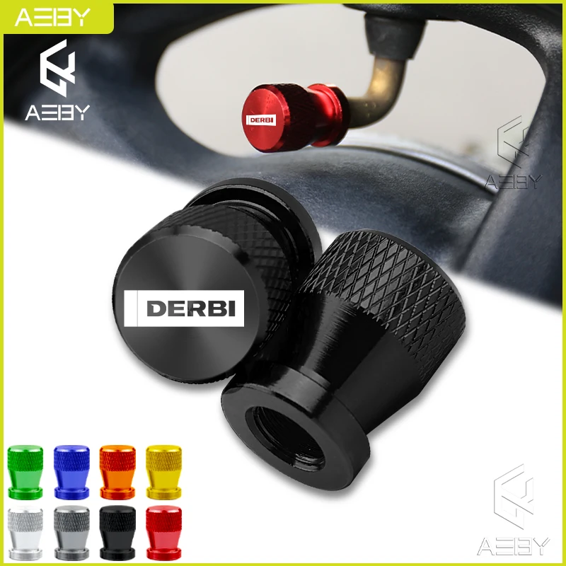 2PCS Motorrad Aluminium Legierung Reifen Rad Teile Ventil Stem Caps Abdeckung Für Derbi GPR Cross City Terra Senda Mulhacen Boulevard Image