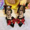 Lolita High Heels Luxus Schleife Hochzeitsschuhe Braut Pumps Gothic Stil High Heels JK Elegante Mary Jane Damenschuhe