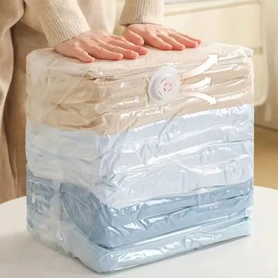 Vacuum Compression Bag Thickened No Need Pump Vacuum Storage Bags Large Capacity Reusable Clothes Quilt Packing Bag