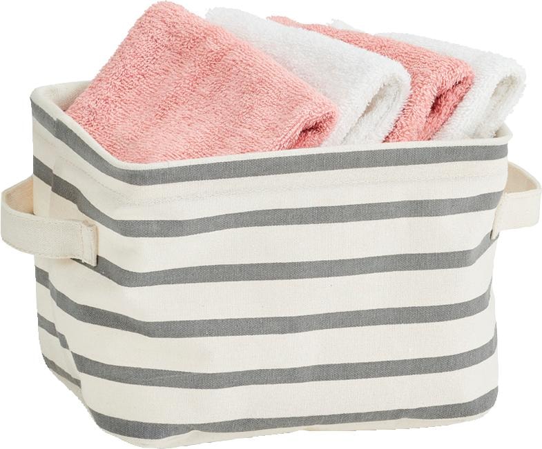 Aufbewahrungsbox ZELLER PRESENT, grau, Maße(B/T/H):(36/25/18)(B/T/H):(28/21/16), Polyester, Aufbewahrungsboxen, Aufbewahrungsbox, 3tlg., grau