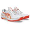 Hallenschuh ASICS "COURT HUNTER FF", Gr. 41,5, weiß, vivid coral, Synthetik, sportlich, Schuhe
