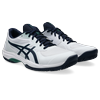 Tennisschuh ASICS "GAME FF", Gr. 46, weiß (weiß, midnight), Synthetik, sportlich, Schuhe, Multicourt-Schuhe