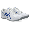 Tennisschuh ASICS "COURT SLIDE 4", Gr. 42, weiß, schwarz cobalt, Synthetik, sportlich, Schuhe, Multicourt-Schuhe