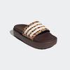 Badesandale ADIDAS SPORTSWEAR "PLATFORM ADILETTE", Gr. 38, shadow braun, cloud weiß, magic beige, Synthetik, sportlich, Schuhe