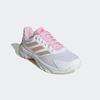 Tennisschuh ADIDAS PERFORMANCE "COURTJAM CONTROL 3", Gr. 40, bunt (cloud weiß, silber metallic, lucid pink), Textil, Synthetik, sportlich, Schuhe, geeignet für Hartplatz und Sandplatz
