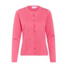 Strickjacke SAINT TROPEZ "A8661, MilaSZ R-Neck Cardigan", Damen, Gr. XL (42), fruit dove melange, Strick, Obermaterial: 80% Viskose, 20% Polyacryl, meliert, modisch, regular fit normal, Rundhals, Langarm, Strickjacken