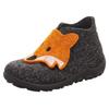 Hausschuh SUPERFIT "HAPPY OCTI WMS: Mittel", Kinder, Gr. 30, grau (grau, orange), Filz, casual, Schuhe, Babyschuh mit Klettverschluss, Größenschablone zum Download