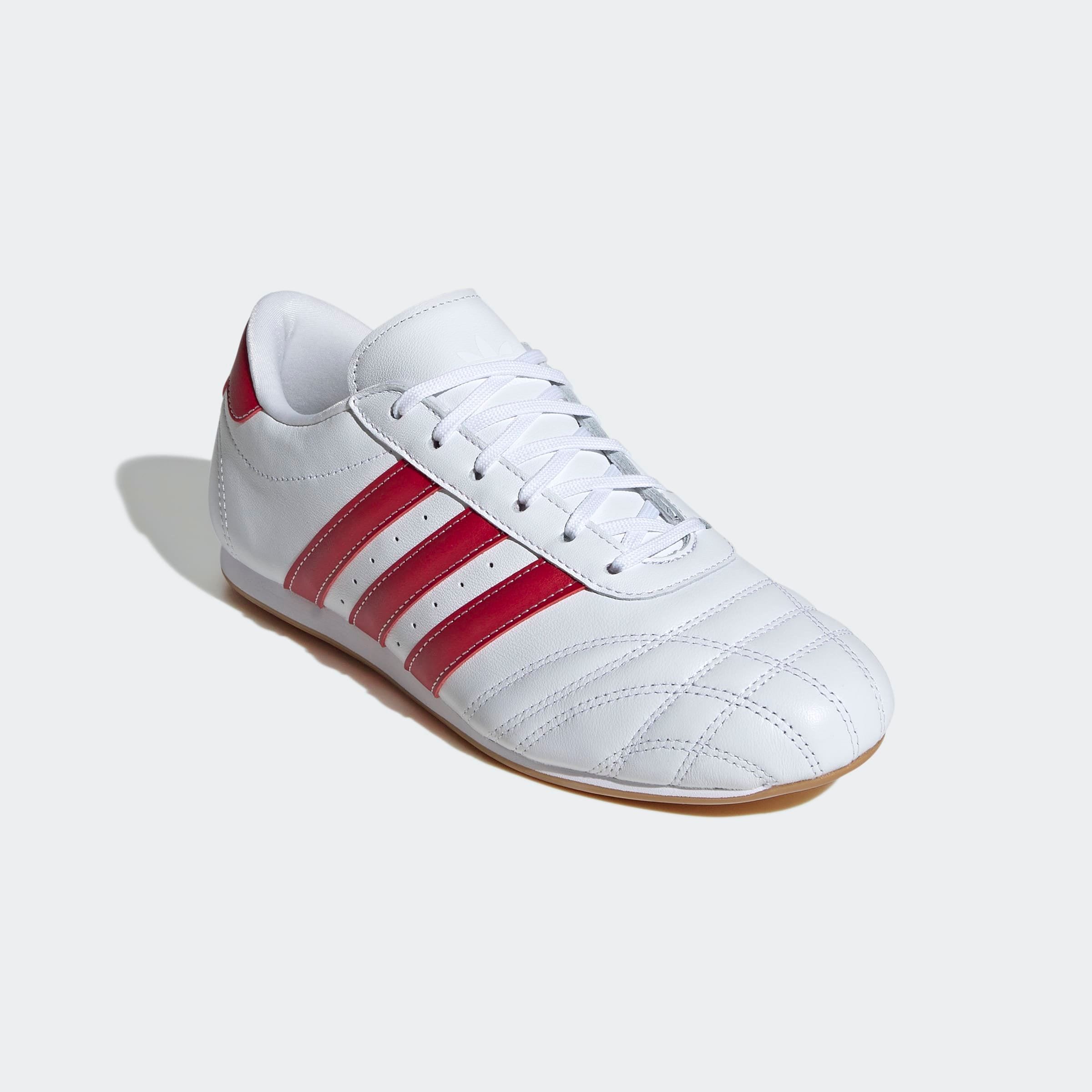 Sneaker ADIDAS ORIGINALS "ADIDAS TAEKWONDO LACE", Damen, Gr. 40,5, weiß (cloud weiß, team victory rot, gum 3), Leder, Schuhe Sneaker