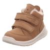 Lauflernschuh SUPERFIT "BREEZE WMS: mittel", Kinder, Gr. 25, braun (hellbraun), Nubukleder, unifarben, Schuhe, Barfußschuh mit zwei Klettverschlüssen, Größenschablone zum Download