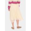 Midirock SAINT TROPEZ "CoralSZ Skirt", Damen, Gr. M (38), grau (fog), Web, Obermaterial: 100% Polyester, unifarben, feminin, regular fit wadenlang, Röcke, aus Chiffon