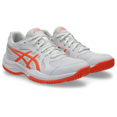 Hallenschuh ASICS "UPCOURT 6", Gr. 39,5, weiß, vivid coral, Synthetik, sportlich, Schuhe, für Hallensport Image