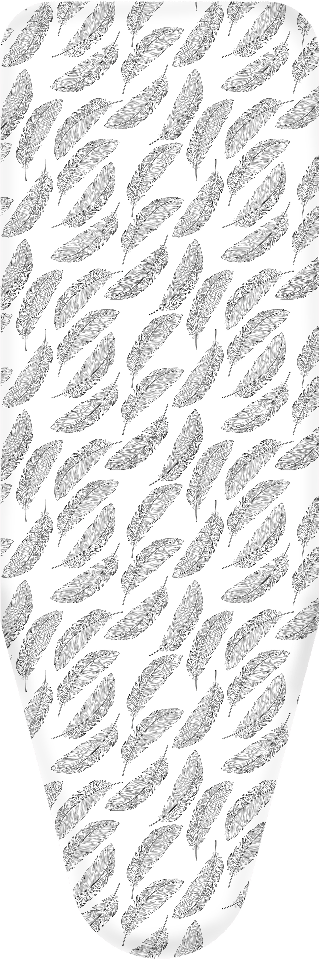 Bügelbrettbezug BISCHOF COLOMBO "Piuma", weiß (motivdruck piuma), B:130cm T:50cm, Baumwolle, Bügelbrettbezüge, 120x40 cm Image