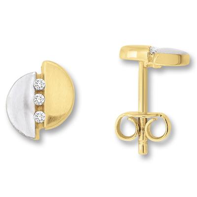 Paar Ohrhänger ONE ELEMENT "Zirkonia Ohrringe Ohrstecker aus 333 Gelbgold", gold, Ohrringe, Damen, Damen,mit Zirkonia, Gelbgold 333-Gold, Gelbgold 333, Gold, stilvoll & feminin – für die besonderen Augenblicke Image