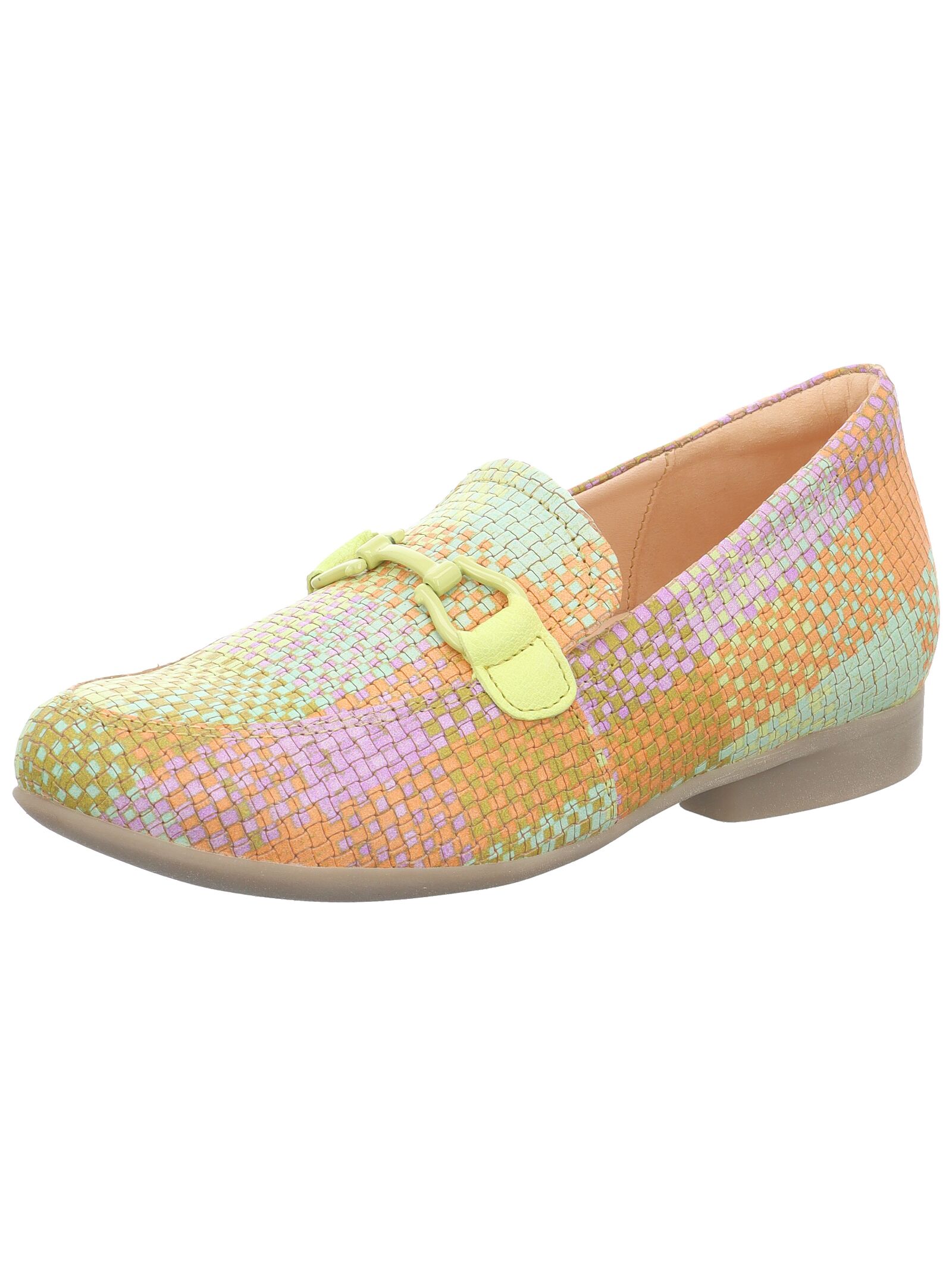 Slipper THINK "Think Slipper Leder", Damen, Gr. 38, grün (grün, kombi), Leder, Schuhe