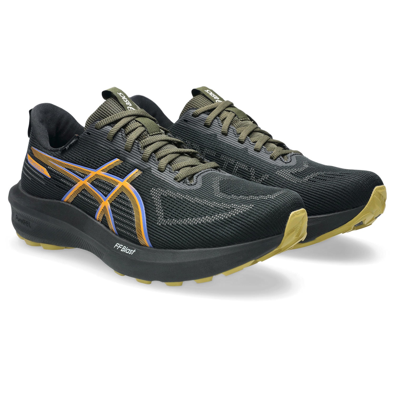 Laufschuh ASICS "GT-1000 14 GORE-TEX", Damen, Gr. 46, schwarz (schwarz, schwarz cobalt), Textil, Schuhe Laufschuh, für mehr Stabilität, wasserdicht