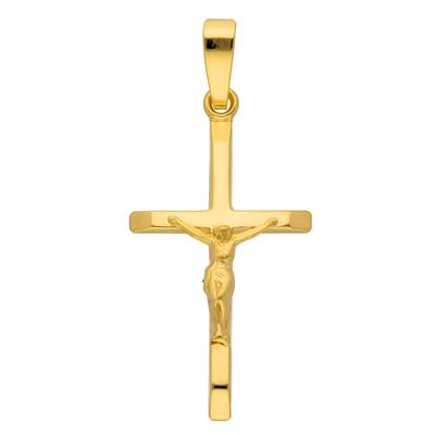 Ketten-Anhänger ADELIA´S "375 Gold Kreuz Anhänger Korpus", gold, Schmuckanhänger, Damen, Gold, Goldschmuck für Damen & Herren Image