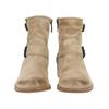 Bikerboots PAUL GREEN "Paul Green Stiefelette Veloursleder", Damen, Gr. 38,5, braun (grau, braun), Veloursleder, casual, Schuhe