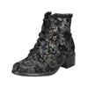 Schnürstiefelette LAURA VITA "LAURA VITA Stiefelette Leder", Damen, Gr. 39, silber, Leder, casual, Schuhe