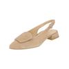 Riemchensandale PAUL GREEN "Paul Green Sandalen Veloursleder", Damen, Gr. 38, braun (hellbraun), Veloursleder, casual, Schuhe