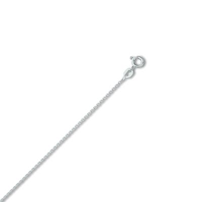 Goldkette ONE ELEMENT "Halskette Rundankerkette aus 585 Weißgold Ø 1,2 mm" Gr. 50, silber, Halsketten, Damen, 50, Weißgold 585-Gold, Weißgold 585, Gold, ein ausdrucksstarkes Schmuckstück für jeden Anlass Image