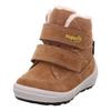 Winterboots SUPERFIT "GROOVY 2.0 WMS: Mittel", Kinder, Gr. 23, braun (hellbraun), Veloursleder, Polyester, casual, Schuhe, Snowboots mit GORE-TEX, Größenschablone zum Download