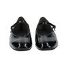 Riemchenballerina PAUL GREEN "Paul Green Ballerinas Leder", Damen, Gr. 38,5, schwarz (schwarz lack), Leder, casual, Schuhe