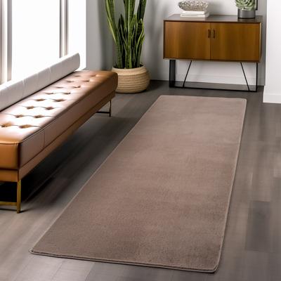 Teppich AYYILDIZ TEPPICHE "JOY 1400", braun (mokka), B:80cm H:11mm L:150cm, Polyester, Teppiche, auch Läufer, uni Kurzflor, Wohnzimmer, Kinderzimmer Image